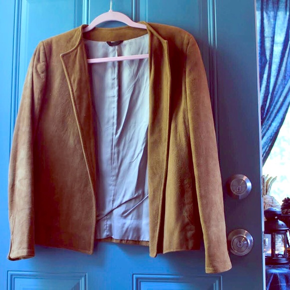 Corbin, LTD Jackets & Blazers - Vintage Caramel Suede/Leather Jacket